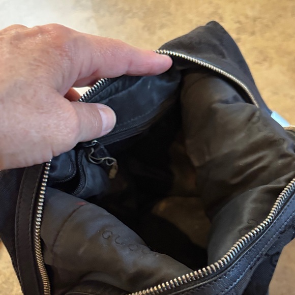 Vintage Authentic Gucci GG monogram canvas black leather shoulder bag/Tom Ford🌟 - Picture 12 of 16